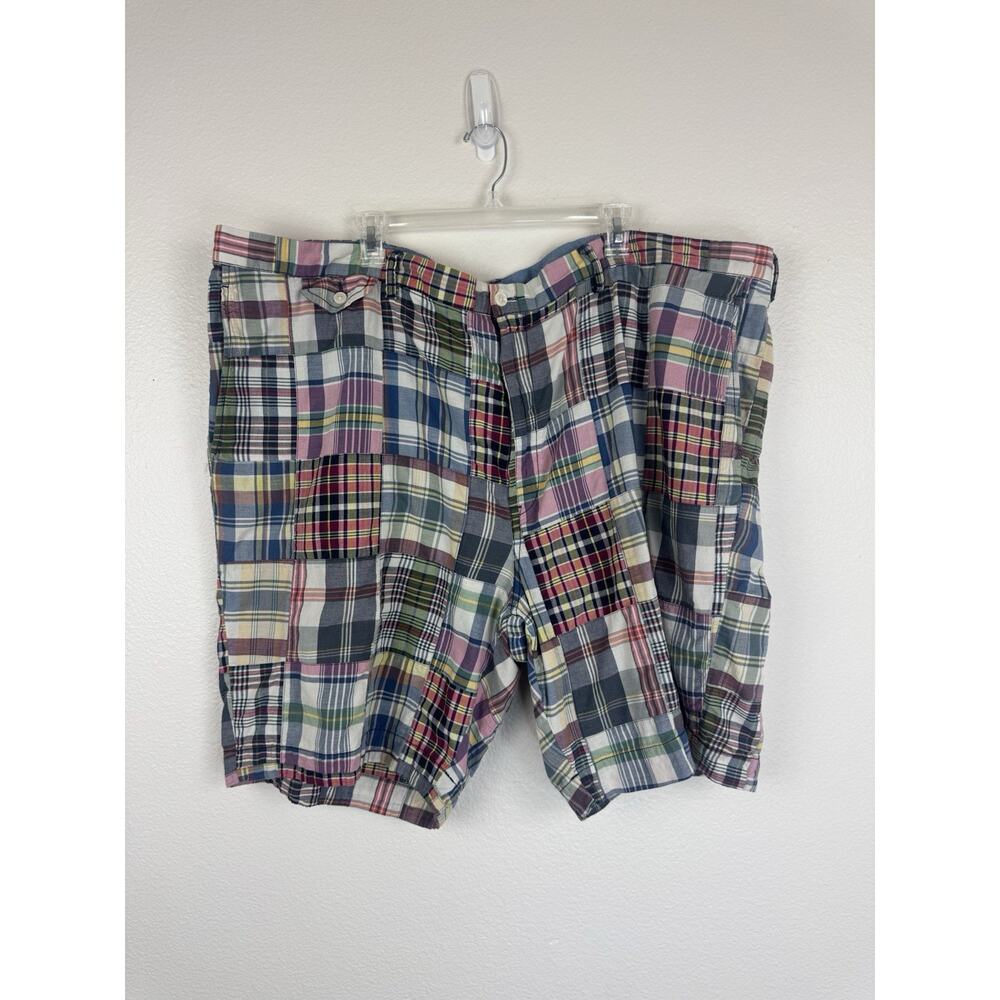 Polo Ralph Lauren Madras Plaid Patchwork Chino Shorts Classic Fit Big & Tall 50B